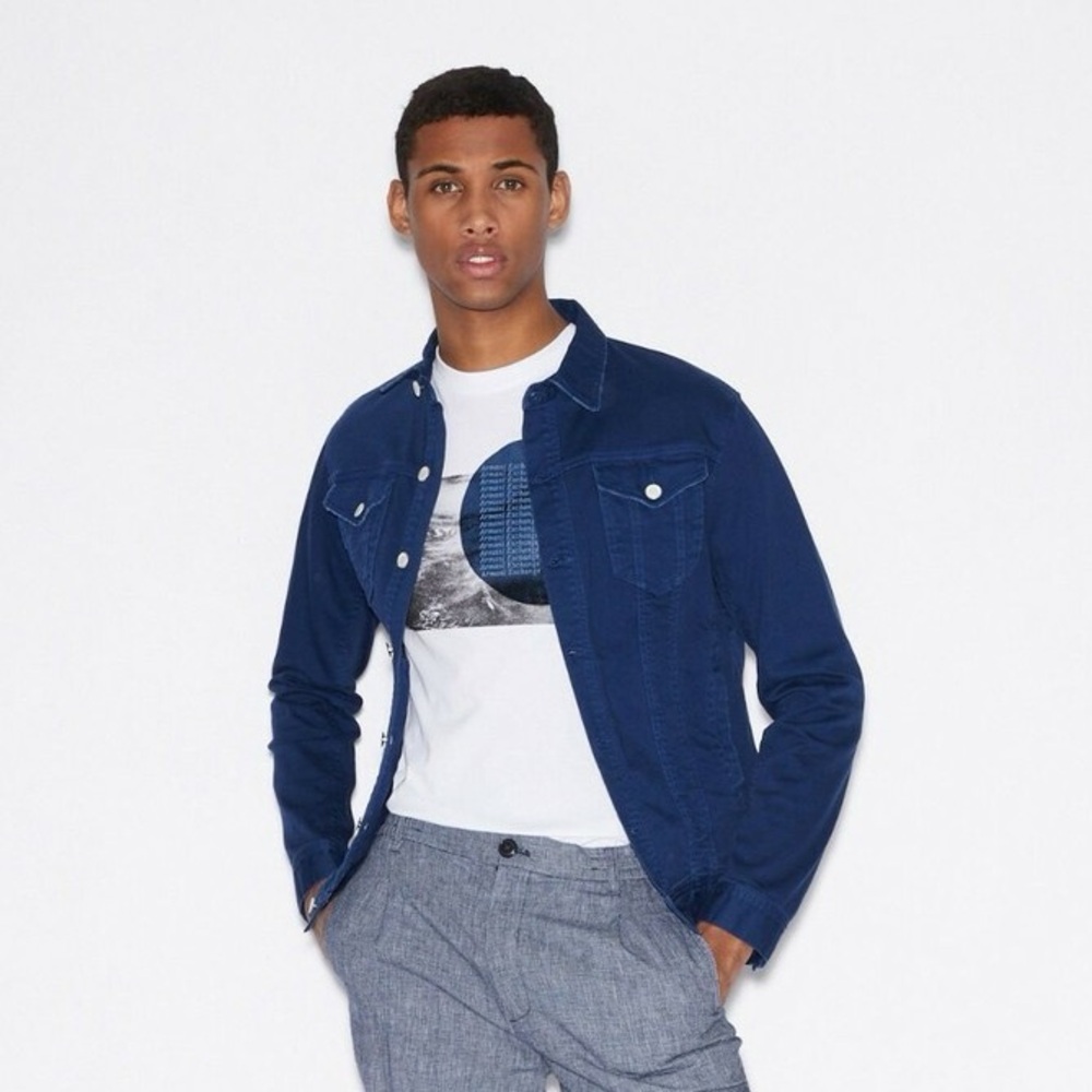 Armani Exchange Denim Jacket Regular Fit Size M (3GZB29 Z1AAZ)